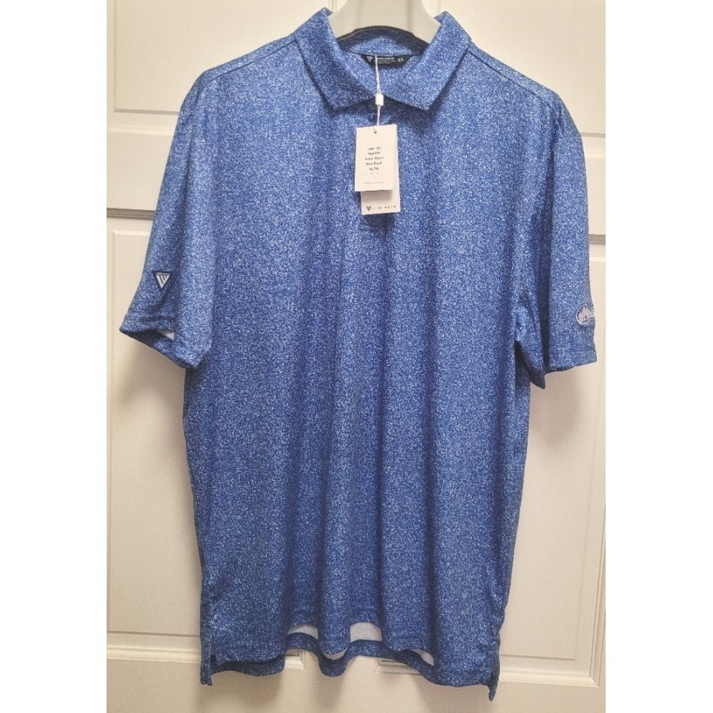 Levelwear Men's Montpelier Golf Course Performance Polo - Speckle Team Royal  XL